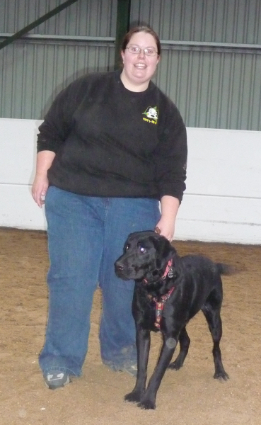 Katie Burns and her Labrador Dave.