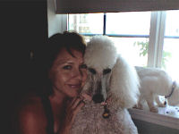 Trainer and author Cindy Scott with her dog.