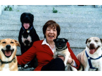 Darlene Arden with her happy pack.