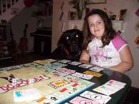 Jenny and Buddy playing Dogopoly