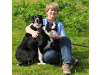 Joyce and her dogs.