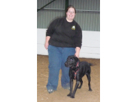 Katie Burns and her Labrador Dave.