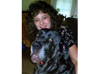 Kim Bloomer with her dog Shadrach.