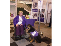 Sheila's dog Kerly helps her in so many ways.