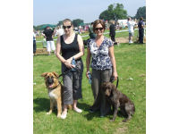 Tara and Sally with their dogs Katie and Ellie are working on their Silver level Good Citizen Award.