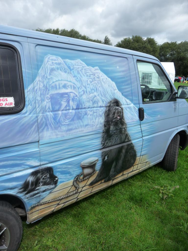 Most Newfie owners end up getting a van - there's no mistaking who rides in this! Tags: customised
Newfoundland
van