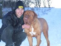 James with a walking companion.