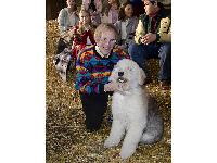Ken Kragen on the set of The 12 Dogs of Christmas.