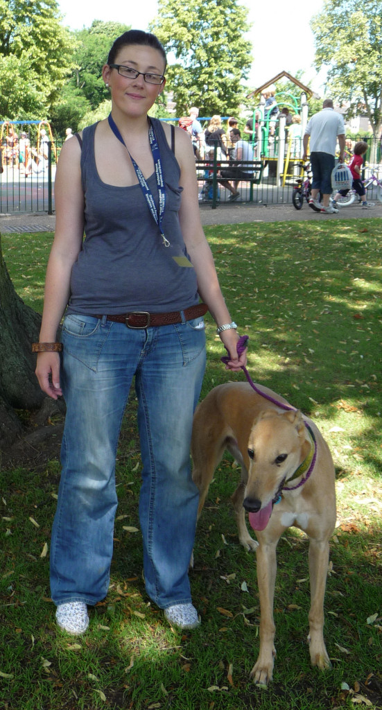 Bethan Richardson organiser of the Shrewsbury Great British Greyhound Walk.
