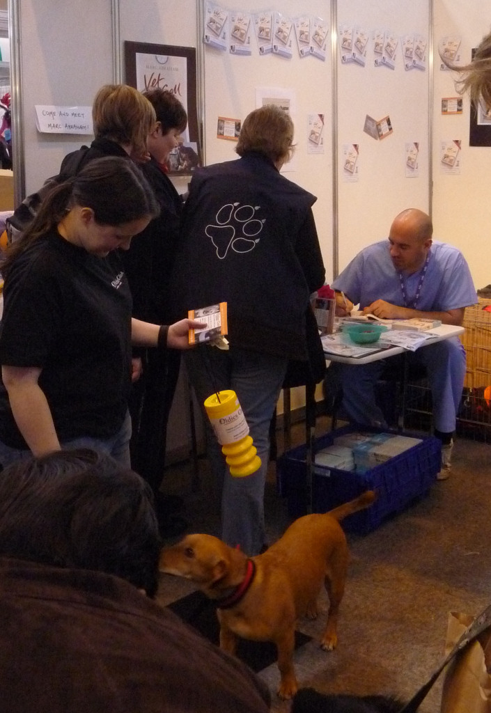 Marc Abraham busy signing his book
