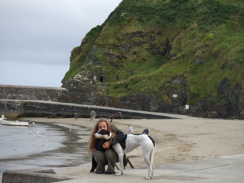 Queenie visited Cornwall, but prefers it at home!