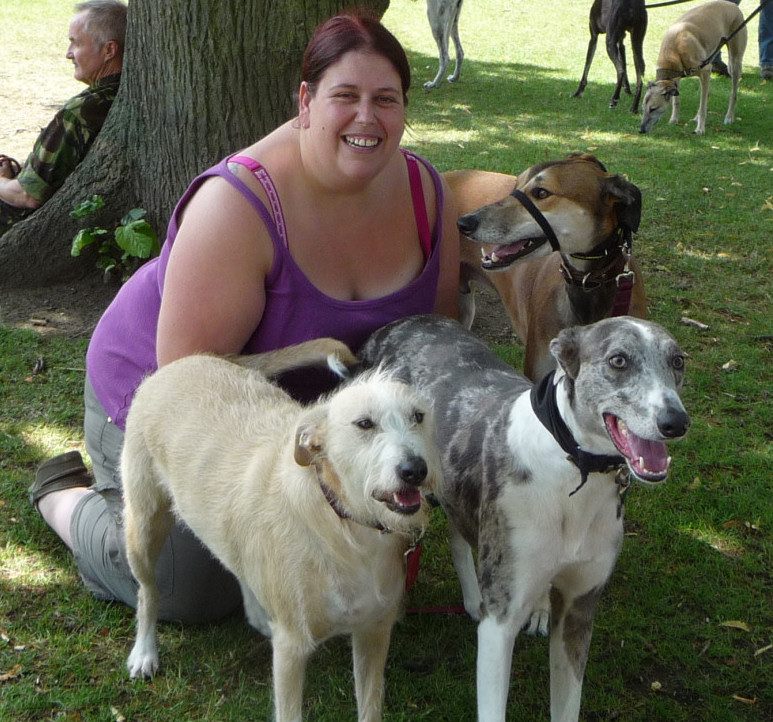Sarah Shelly with her delightful pack.
