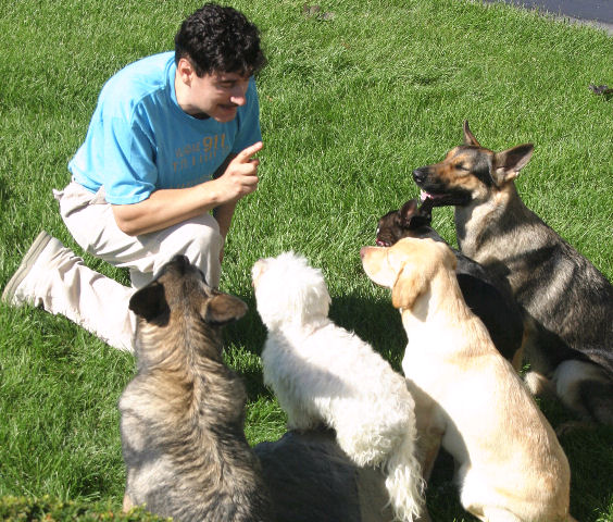The Russian Dog Wizard communicating with canines.